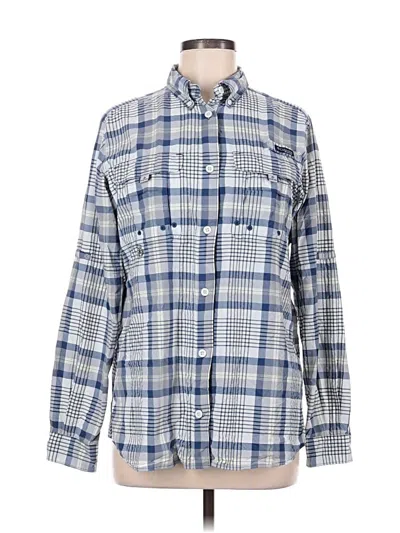 Pre-owned Columbia Long Sleeve Button Down Shirt In Blue