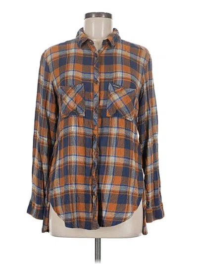 Pre-owned Columbia Long Sleeve Button Down Shirt In Brown