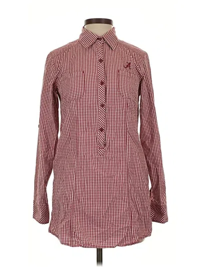 Pre-owned Columbia Long Sleeve Button Down Shirt In Burgundy