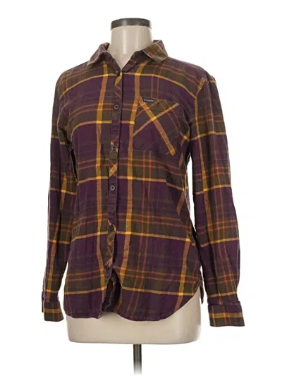 Pre-owned Columbia Long Sleeve Button Down Shirt In Burgundy