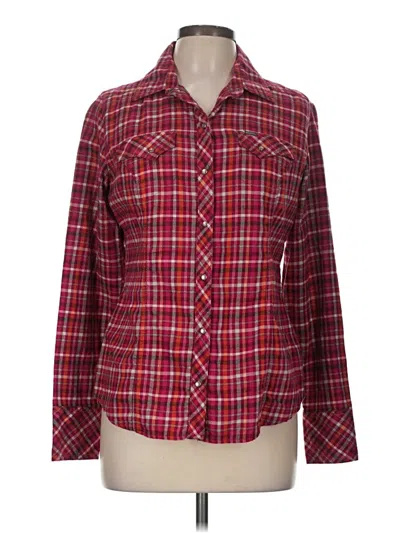 Pre-owned Columbia Long Sleeve Button Down Shirt In Burgundy