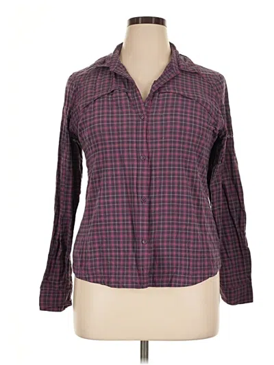 Pre-owned Columbia Long Sleeve Button Down Shirt In Burgundy