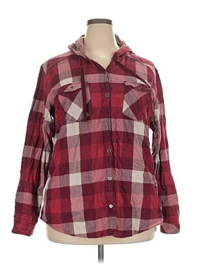 Pre-owned Columbia Long Sleeve Button Down Shirt In Burgundy
