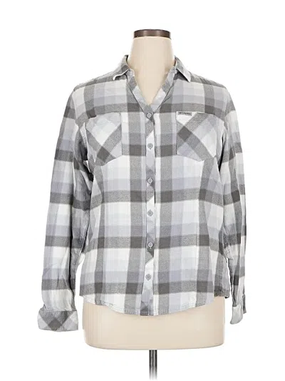 Pre-owned Columbia Long Sleeve Button Down Shirt In Gray