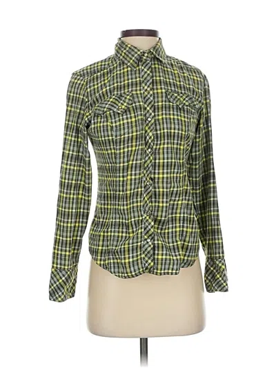 Pre-owned Columbia Long Sleeve Button Down Shirt In Green