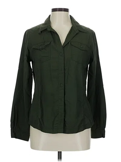 Pre-owned Columbia Long Sleeve Button Down Shirt In Green