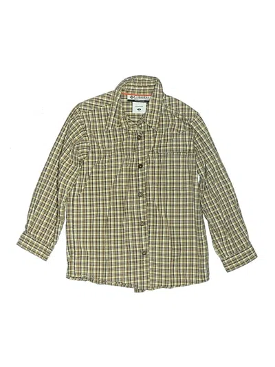 Pre-owned Columbia Kids' Long Sleeve Button Down Shirt In Green