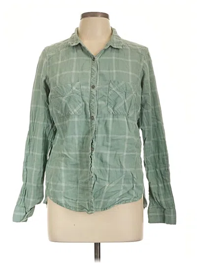 Pre-owned Columbia Long Sleeve Button Down Shirt In Green