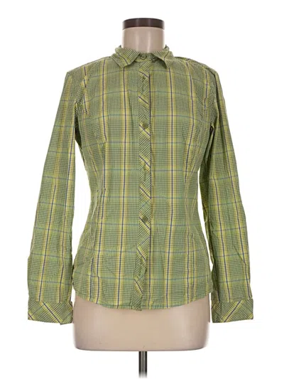 Pre-owned Columbia Long Sleeve Button Down Shirt In Green