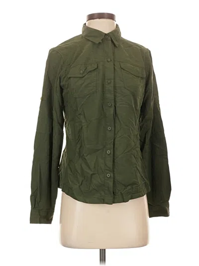 Pre-owned Columbia Long Sleeve Button Down Shirt In Green