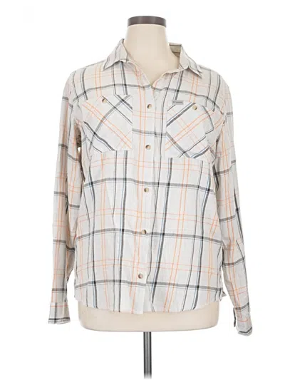 Pre-owned Columbia Long Sleeve Button Down Shirt In Ivory