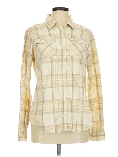 Pre-owned Columbia Long Sleeve Button Down Shirt In Ivory
