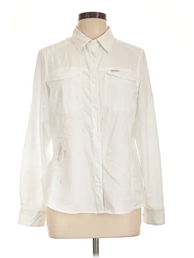 Pre-owned Columbia Long Sleeve Button Down Shirt In Ivory