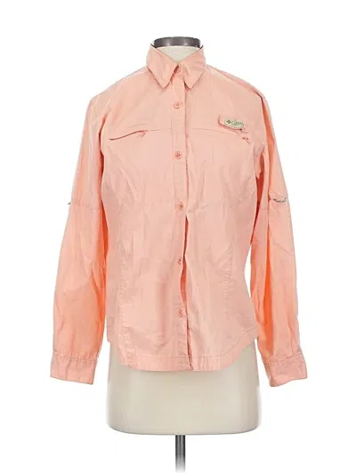 Pre-owned Columbia Long Sleeve Button Down Shirt In Orange