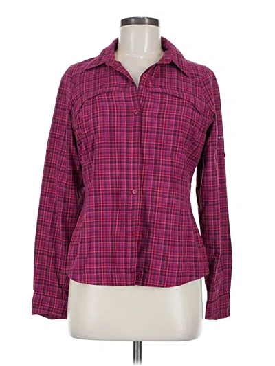 Pre-owned Columbia Long Sleeve Button Down Shirt In Pink