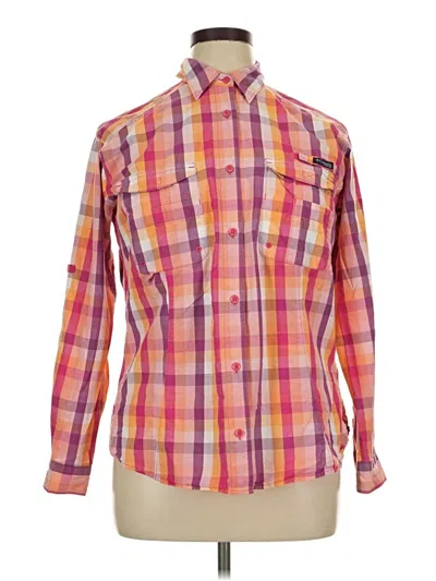 Pre-owned Columbia Long Sleeve Button Down Shirt In Pink