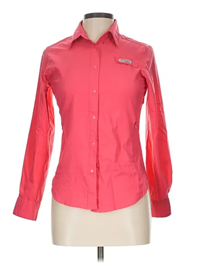 Pre-owned Columbia Long Sleeve Button Down Shirt In Pink