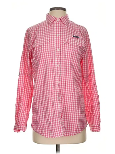 Pre-owned Columbia Long Sleeve Button Down Shirt In Pink