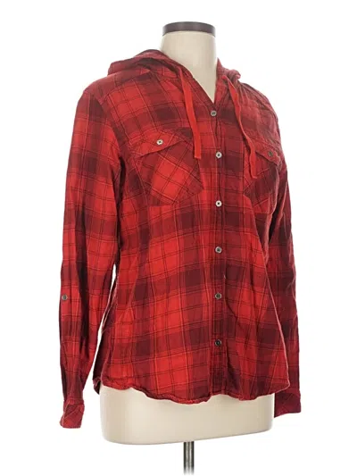 Pre-owned Columbia Long Sleeve Button Down Shirt In Red