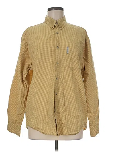 Pre-owned Columbia Long Sleeve Button Down Shirt In Tan