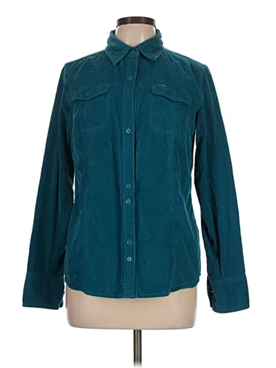 Pre-owned Columbia Long Sleeve Button Down Shirt In Teal