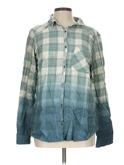 Pre-owned Columbia Long Sleeve Button Down Shirt In Teal