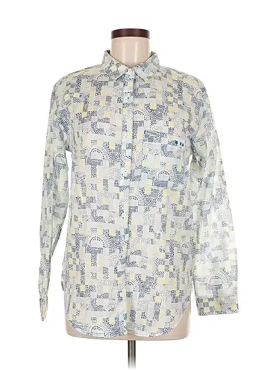 Pre-owned Columbia Long Sleeve Button Down Shirt In White