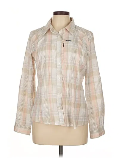 Pre-owned Columbia Long Sleeve Button Down Shirt In White