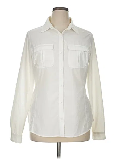 Pre-owned Columbia Long Sleeve Button Down Shirt In White