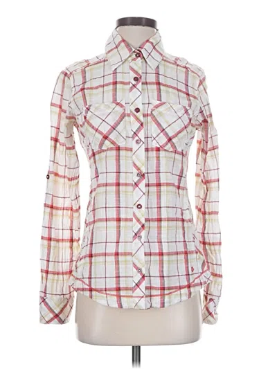 Pre-owned Columbia Long Sleeve Button Down Shirt In White