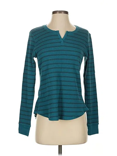 Pre-owned Columbia Long Sleeve Henley Shirt In Blue