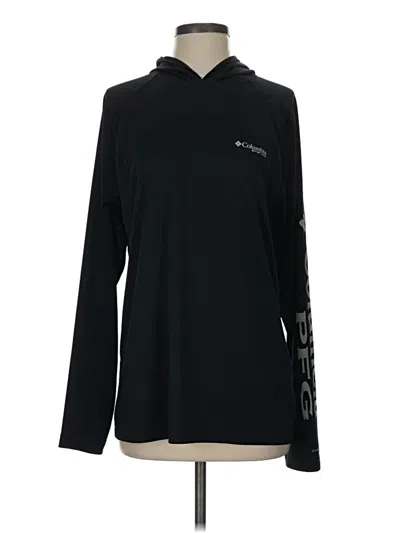 Pre-owned Columbia Long Sleeve Polo Shirt In Black