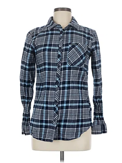 Pre-owned Columbia Long Sleeve Polo Shirt In Blue