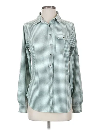 Pre-owned Columbia Long Sleeve Polo Shirt In Blue