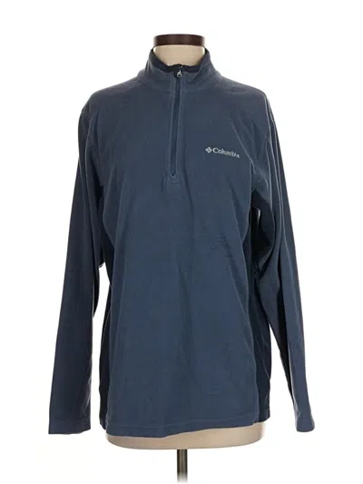 Pre-owned Columbia Long Sleeve Polo Shirt In Blue