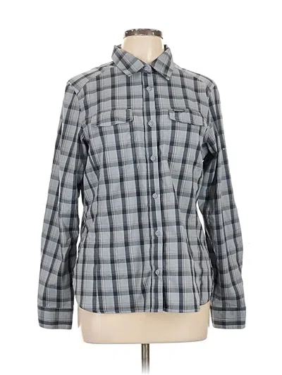 Pre-owned Columbia Long Sleeve Polo Shirt In Gray