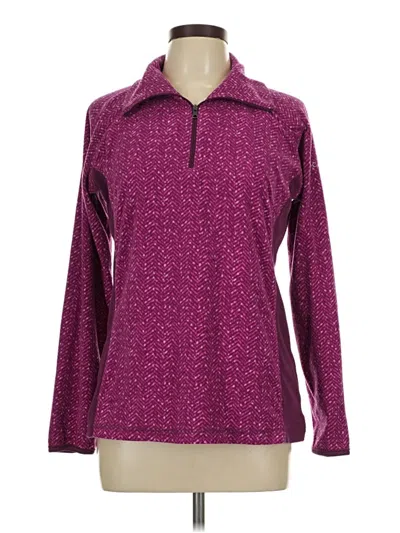 Pre-owned Columbia Long Sleeve Polo Shirt In Purple