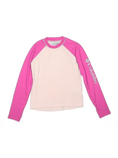 Pre-owned Columbia Kids' Long Sleeve T-shirt In Pink