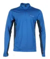 Columbia Long Sleeve Three Pitch Tech Knit 1/4 Zip Mountain Blue