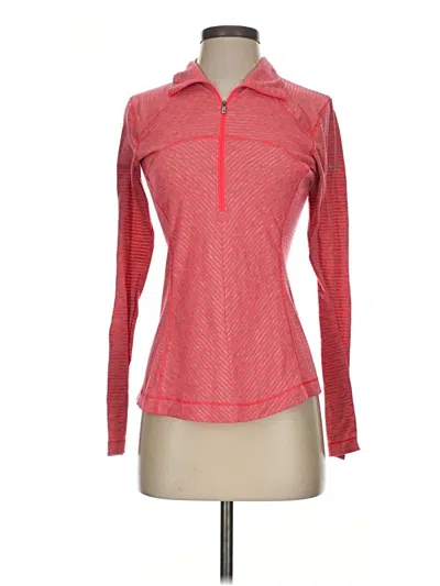 Pre-owned Columbia Long Sleeve Top Red Mock Neckline Tops