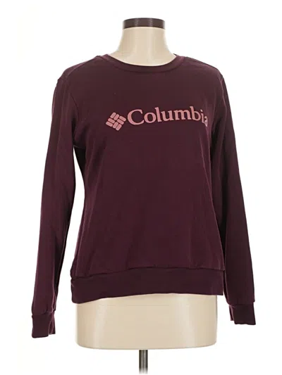 Pre-owned Columbia Long Sleeve T-shirt In Burgundy