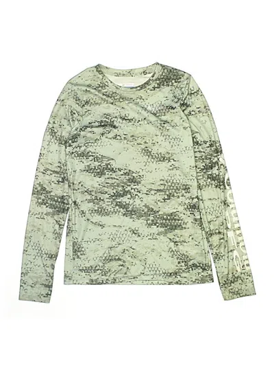 Pre-owned Columbia Kids' Long Sleeve T-shirt In Green