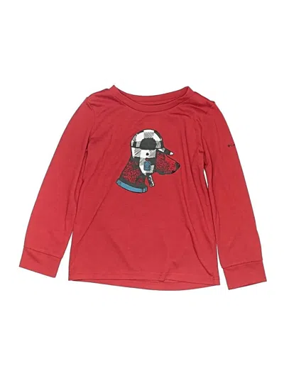 Pre-owned Columbia Kids' Long Sleeve T-shirt In Red