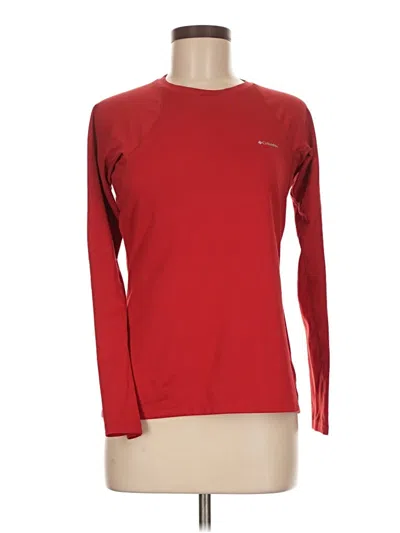 Pre-owned Columbia Long Sleeve T-shirt In Red