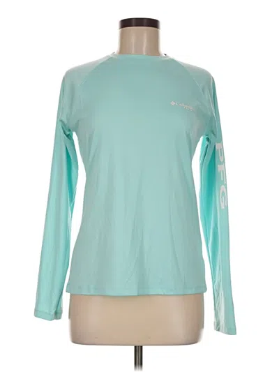Pre-owned Columbia Long Sleeve T-shirt In Teal