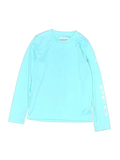 Pre-owned Columbia Kids' Long Sleeve T-shirt In Teal