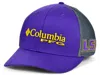 Columbia Lsu Tigers Pfg Trucker Cap In Purple,charcoal