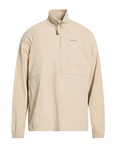 Columbia Man Jacket Beige Size M Nylon, Elastane In Neutral