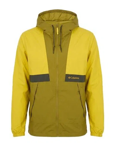 Columbia Man Jacket Khaki Size M Nylon In Yellow