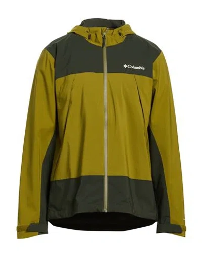 Columbia Man Jacket Military Green Size M Recycled Polyester In Brown